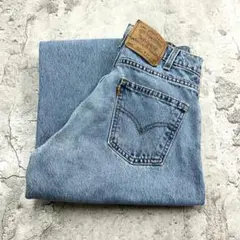 90s　リーバイス560　デニムパンツ　幅広　ワイド　古着　ライトブルー　W29