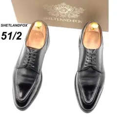 SHETLANDFOX 23.5cm 5.5 3026 Uチップ 黒 箱付