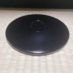 水指 替蓋 4.4寸 一文字 木製黒漆塗り 茶道具