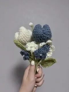 枯れない花 枯れない花束 ギフト 編み物 チューリップの花束