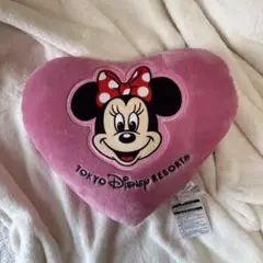 (新品)ミニーハート型クッション(Disney land)