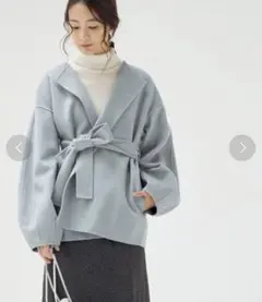 新品★定価61600円★ラウンジドレス ショートリバーコート ショートコート