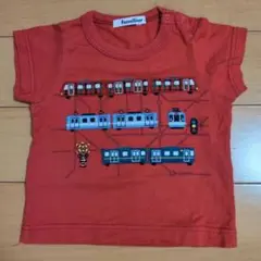 familiar 電車プリント Tシャツ（80）