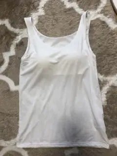 カップ付きホワイトタンクトップ M