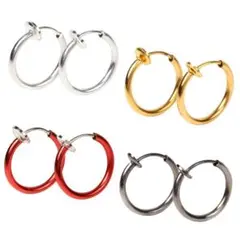 フェイクピアス ノンホールピアス イヤリング メンズ レディース 4色セット②