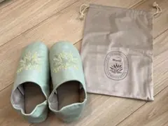 バブーシュ スリッパ 2way ルームシューズ エンブロイダリーバブーシュ