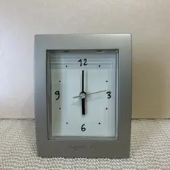 アニエスベーシルバーアナログ置時計