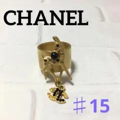 N⑩ CHANEL シャネル リング ココロゴ ココマーク ストーン しか