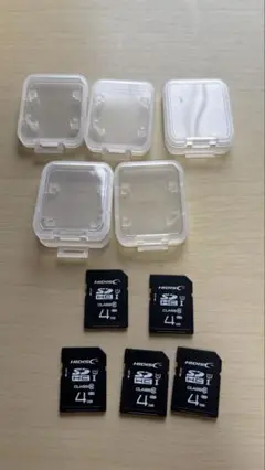 miniSDカード 4GB 5枚セット Class10ケース付き HIDISC