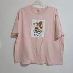 ピンク プリント Tシャツ ゆったり