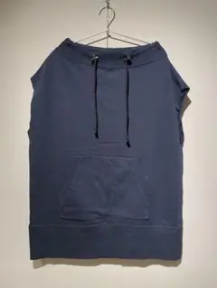 美品　Johnbull ジョンブル　ノースリーブカットソー　ネイビー　ZC354
