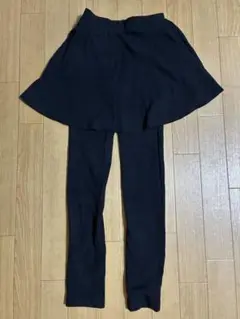 スカッツ スカート付きレギンス キッズ 女の子 ブラック 150cm デビロック