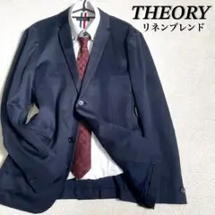 極美品　THEORY セオリー　テーラードジャケット　ネイビー　メンズ　リネン