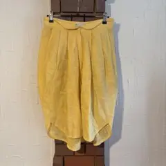 【リメイク/ワイシャツ】ハーフパンツ　フレア　古着