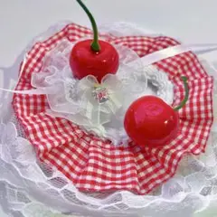 ぬい服 ヘッドドレス チェリー