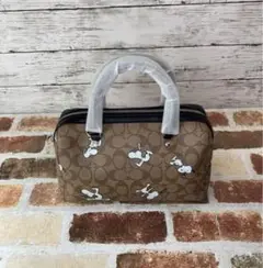 新品 未使用 美品 coach コーチ スヌーピー ボストン ピーナッツ