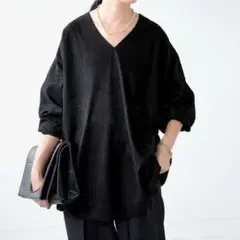 最終値下げ【試着のみ】✨️antiqua✨️Vドルマントップス ￥5940→
