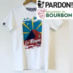新品パルドン×ブラッスリー・ド・ブルボン　目を惹く希少な限定デザイン白Ｔシャツ