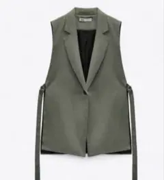 ザラ スリットベスト【①回短時間のみ着】ZARA　スリットベスト　極美品