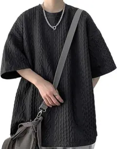新品 Yanzn メンズ Tシャツ 夏服 半袖 柔らかい 軽量 ブラック
