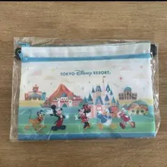 JALパック　ディズニー　ダブルファスナーポーチ