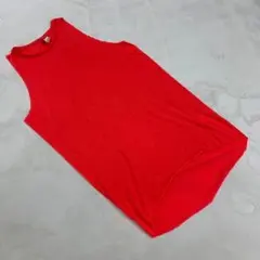 H&M タンクトップ レッド 無地 ノースリーブ Sサイズ 夏 シンプル 人気