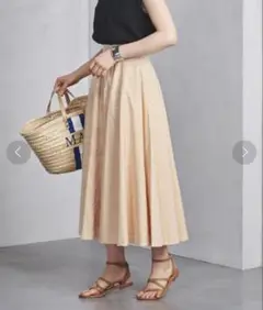 UNITED ARROWS UWSCコットン ワイド フレアスカート