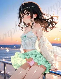 b462 美少女 かわいい イラスト 下着 コスプレ セクシー A4ポスター
