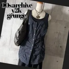 y2k grunge onepiece vest military 2000's