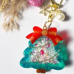 【1周年記念セール価格】クリスマスツリーのシャカシャカキーホルダー