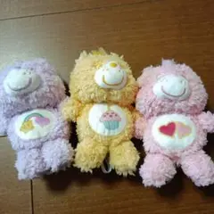ケアベア　ふんわりマスコット　3個セット