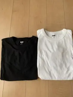 ユニクロ　クルーネックTシャツ　黒・白