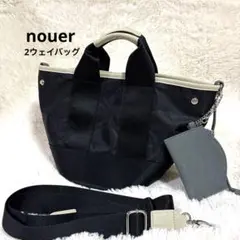 nouer ヌエール　舟形　ナイロン　ショルダー　ハンドバッグ　2ウェイ
