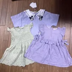 ミッキー ミニー Tシャツ　プティマイン　チュニック 3点セット