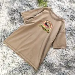【Give ReCollection】ブラウン プリント Tシャツ M相当