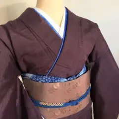 上質の紬の小紋　正絹