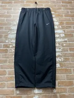 NIKE ナイキ　トラックパンツ　ナイロンパンツ　ワンポイント　黒　XL 古着