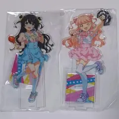 ラウンドワンコラボ　描きおろし　マコト　アユム　アクリルスタンド 2体セット
