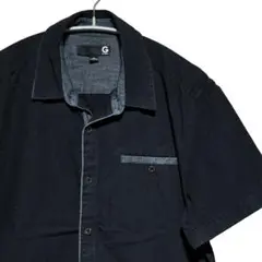 G by Guess 半袖シャツ 胸ポケット付き 黒M