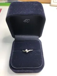 4℃・K10・ダイヤリング・8号サイズ・中古美品
