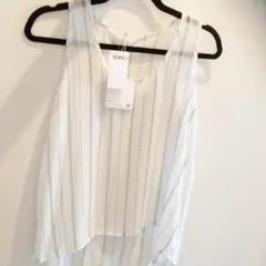 新品未使用♡WASHストライプ透け感タンクトップ
