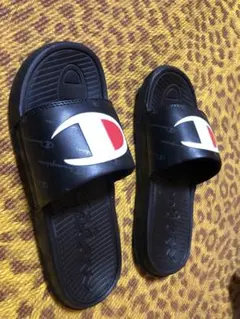 Champion スライドサンダル ブラック
