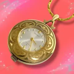 《美品 稼働品》 セイコー ペンダントウォッチ ネックレスウォッチ 手巻き