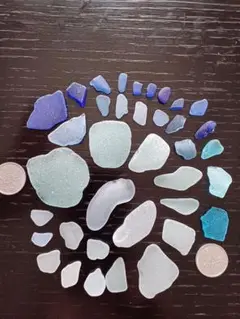 シーグラス 　ブルー　グラデーション　レアカラー含む