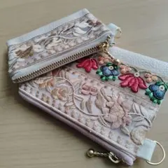 インド刺繍リボンの小銭入れ 2点