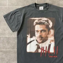Seven セブン ブラッド・ピット Movie フェードTシャツ ブラック L