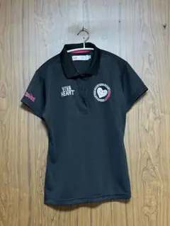 VIVA HEART ブラック ポロシャツ