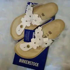 本日最終日☆ 新品未使用 BIRKENSTOCK ギゼ フラワー 23cｍ Birkenstock GIZEH FLOWERS White – Shoooz On Park Ave