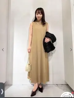 今期　新品　Aga デコルテカットアウトワンピース　ロングワンピ　マキシ丈ワンピ