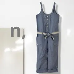 a1889n【ニッセン】サロペット/レア デニム風 レースベルト 一点物 着回し